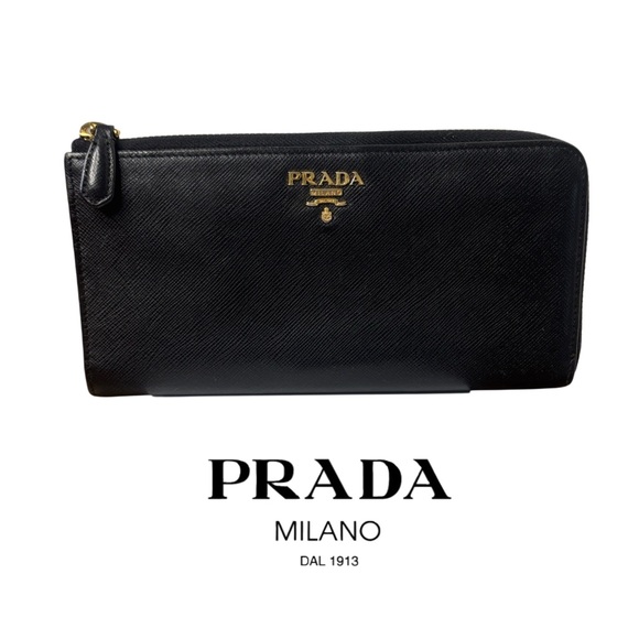 Prada Handbags - Prada Saffiano Long Continental Zip wallet